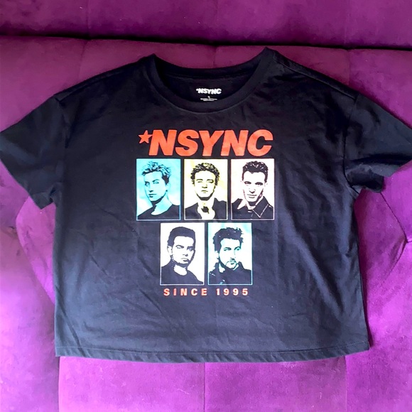 Nsync Tops - *NSYNC graphic crop tee